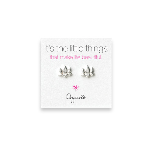 it's the little things sterling silver lotus earrings