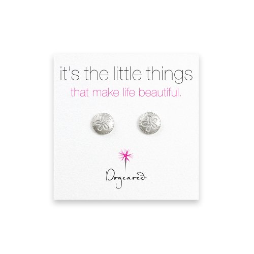 small sand dollar stud earrings, sterling silver