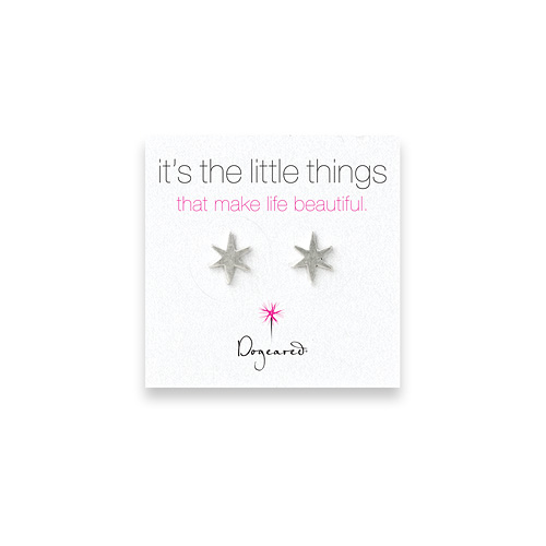 small bright star stud earrings, sterling silver