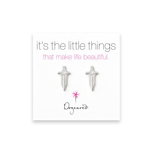 small dagger stud earrings, sterling silver
