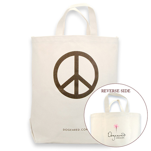 peace reusable shopping bag
