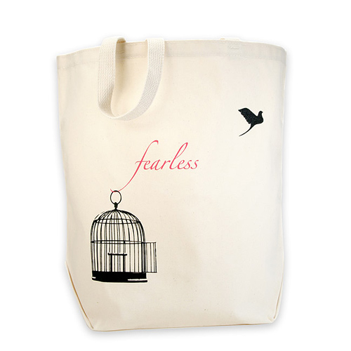 fearless reusable tote bag