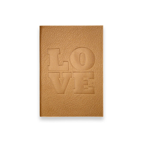 small love journal with natural leather