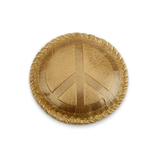 peace gold leather paperweight