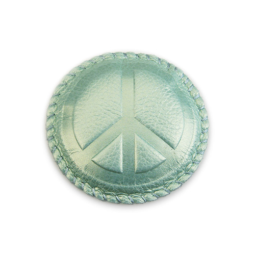 peace mint leather paperweight