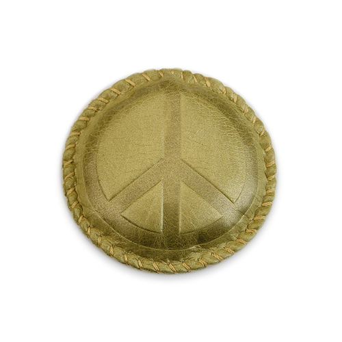 peace moss leather paperweight
