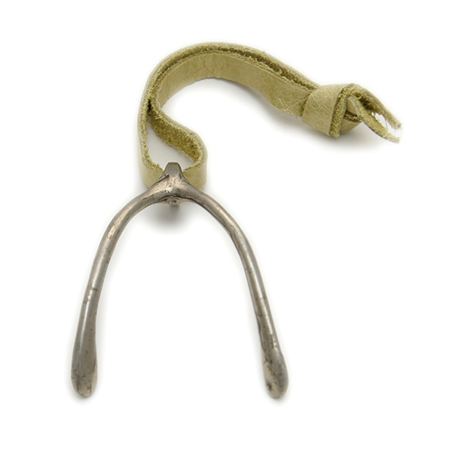 house blessing, silver bronze wishbone