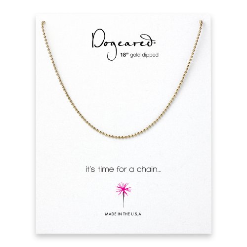 ball chain, gold dipped -18 inches