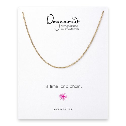 small textured cable chain, gold dipped -18 inches
