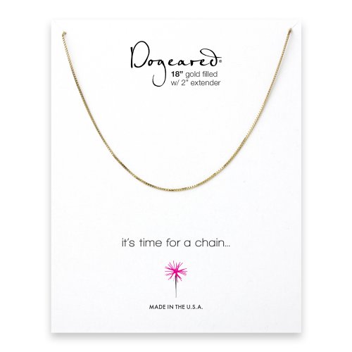 box chain, gold dipped -18 inches