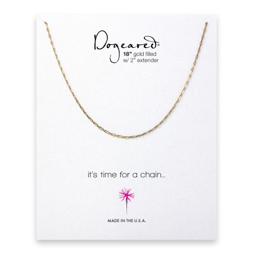 bevel chain, gold dipped -18 inches