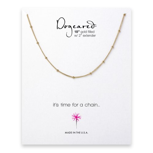 beaded chain, gold dipped -18 inches