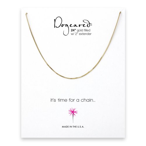 box chain, gold dipped -24 inches