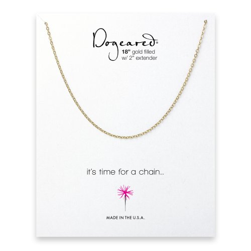 flat oval chain, gold filled -18 inches