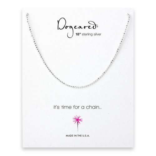 faceted ball chain, sterling silver -18 inches
