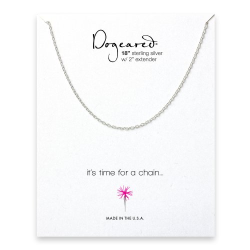 small textured cable chain, sterling silver -18 inches