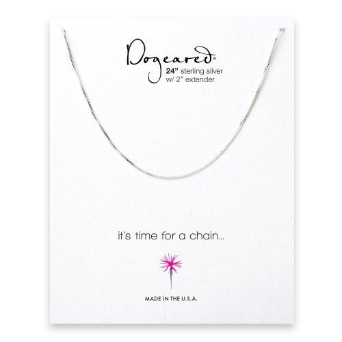 box chain, sterling silver -24 inches
