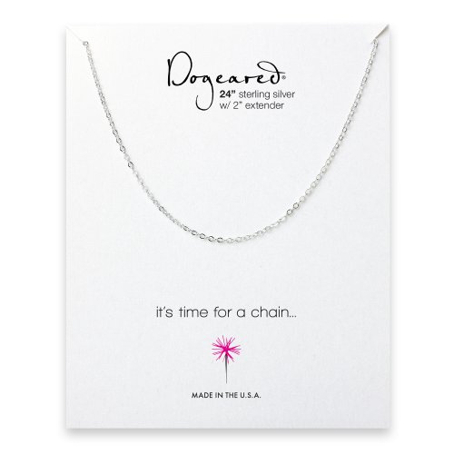 flat oval chain, sterling silver -24 inches