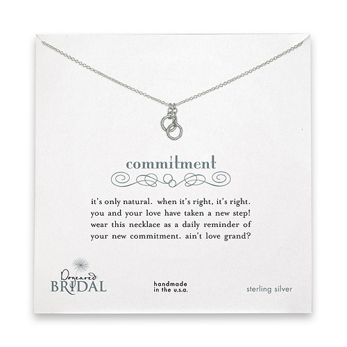 bridal commitment sterling silver necklace