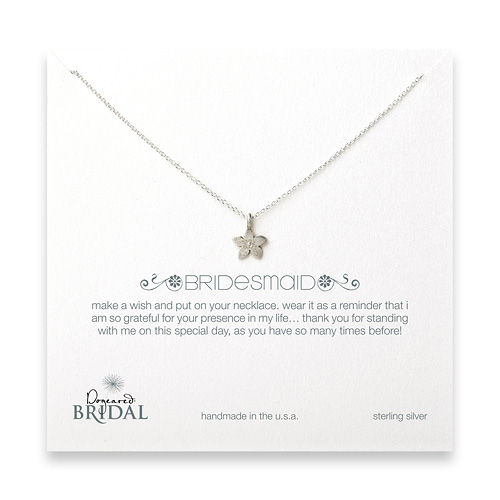 bridal cherry blossom bridesmaid necklace, sterling silver