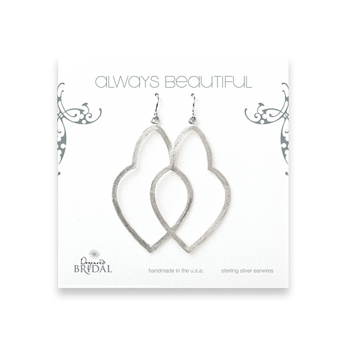 bridal earrings, always beautiful empress, sterling silver