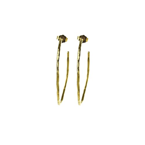gifts to go collection medium gold dipped hammered hoop earrings