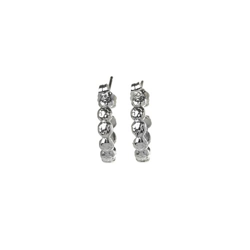 gifts to go collection small silver dipped flower hoop earrings