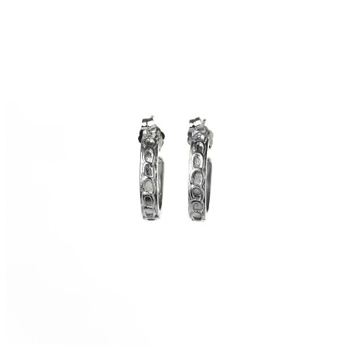 gifts to go collection small silver dipped links hoop earrings