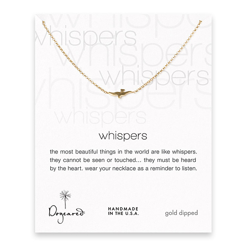 whispers seagull gold dipped necklace