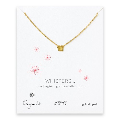 whispers grace's flower necklace, gold dipped