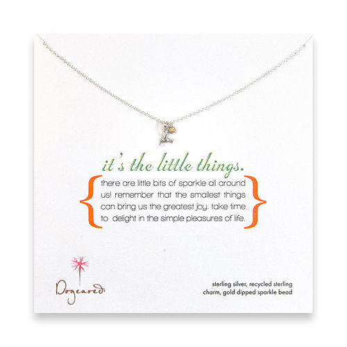 it's the little things sterling silver necklace with hummingbird charm