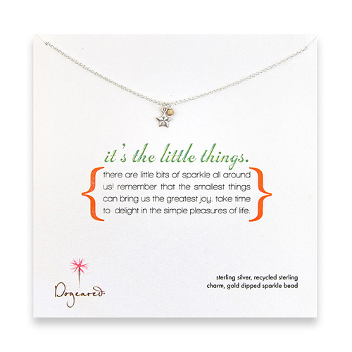 it's the little things sterling silver necklace with lucky star charm