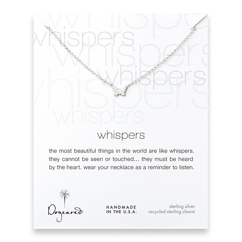 whispers butterfly necklace, sterling silver