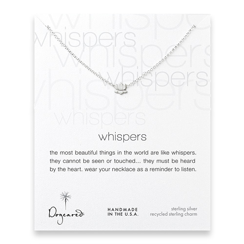 whispers lotus sterling silver necklace