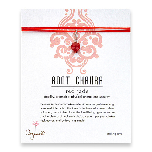 root chakra red jade necklace on red silk thread