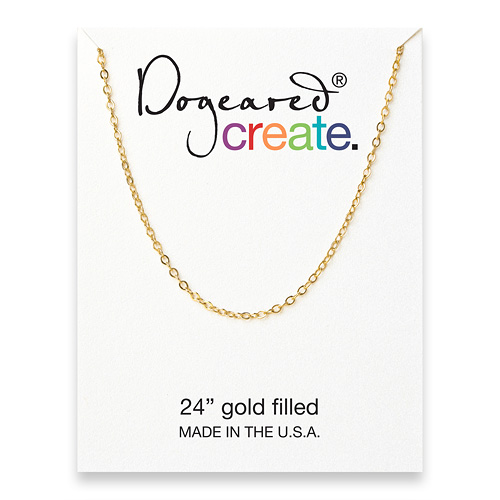 create chain, gold filled - 24 inches