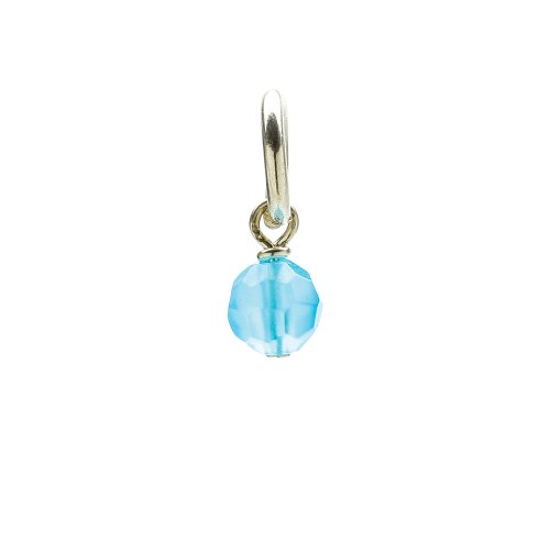 turquoise quartz round faceted gem, sterling silver