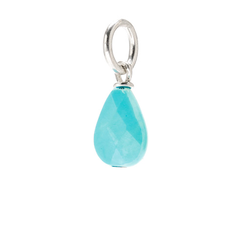 create sterling silver turquoise quartz teardrop gem