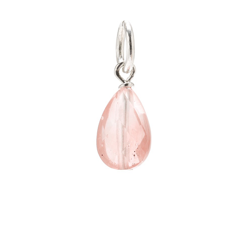 create sterling silver cherry quartz teardrop gem