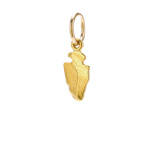 gold dipped arrowhead charm