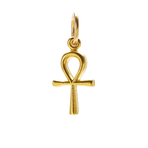 ankh charm, gold dipped