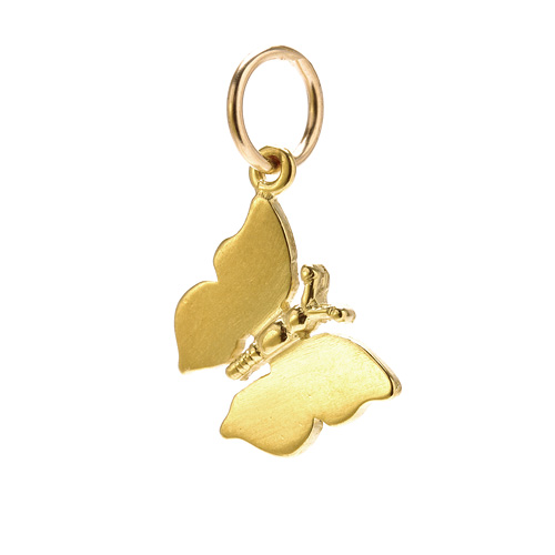 monarch butterfly charm, gold dipped