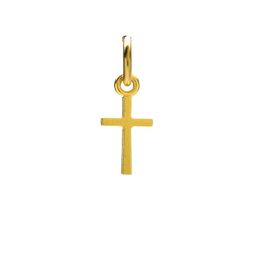 simple cross charm, gold dipped
