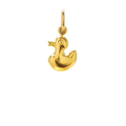 ducky charm, gold dipped