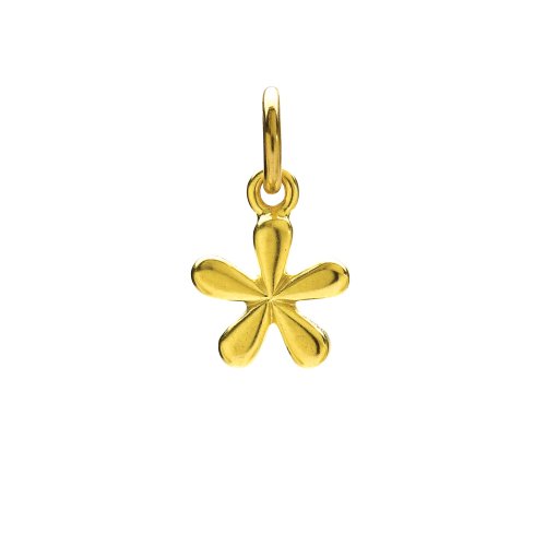 groovy flower charm, gold dipped