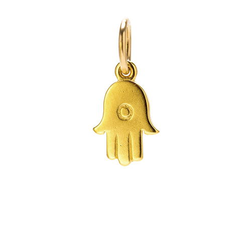 hamsa charm, gold dipped
