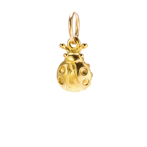 ladybug charm, gold dipped