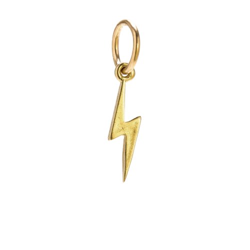 bolt charm, gold dipped