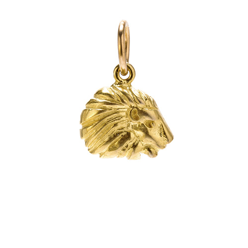 lion charm, gold dipped