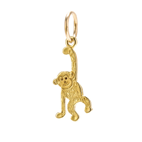 create gold dipped monkey charm